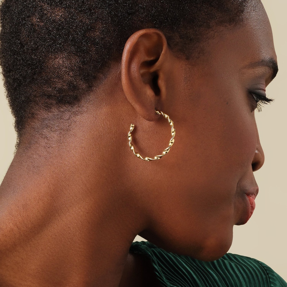 FAVS Créoles Acier inoxydable Boucles d'oreilles