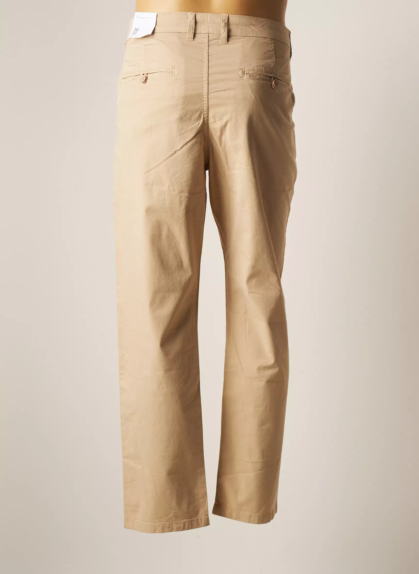 Knowledge Cotton Apparel Pantalons Chino Homme couleur beige