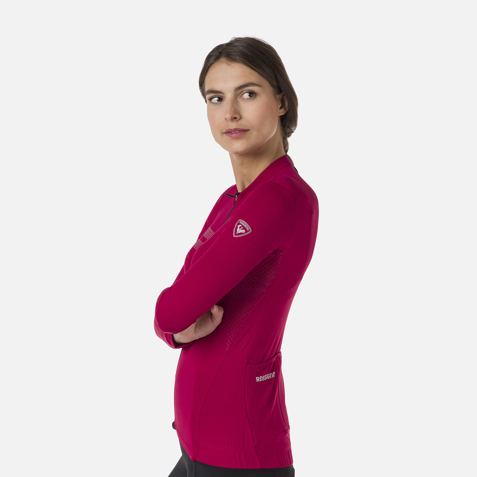 Maillot de vélo de route à manches longues pour femme
