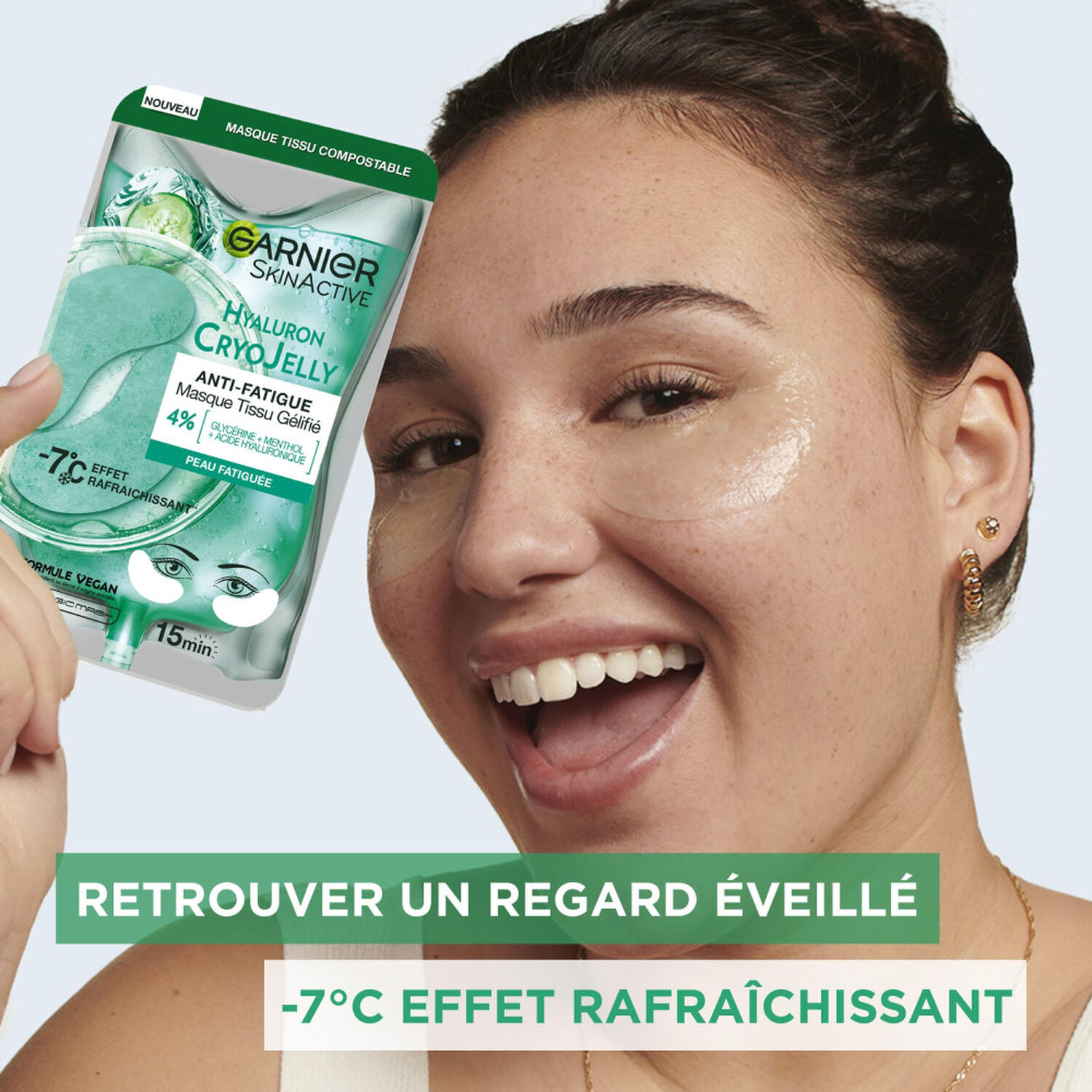 Garnier SkinActive Patchs yeux gélifiés Hyaluron Cryo Jelly