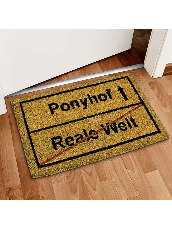 relaxdays Fußmatte Ponyhof in Braun - (B)60 x (T)40 cm günstig kaufen onesize