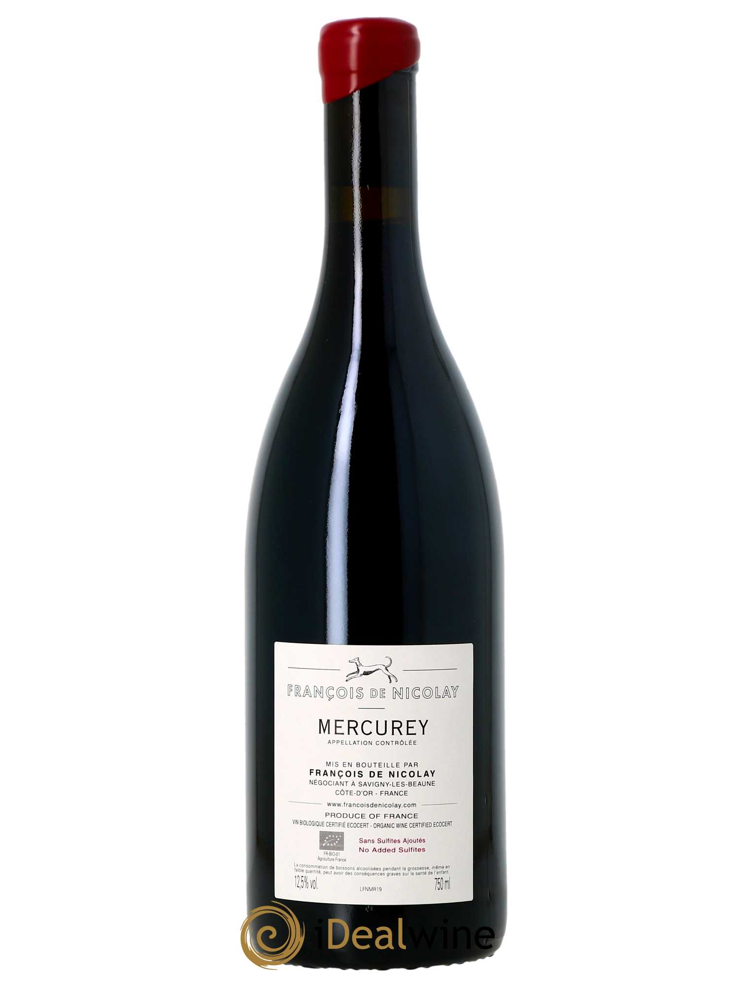Mercurey François de Nicolay  2019 - Lot de 1 Bouteille