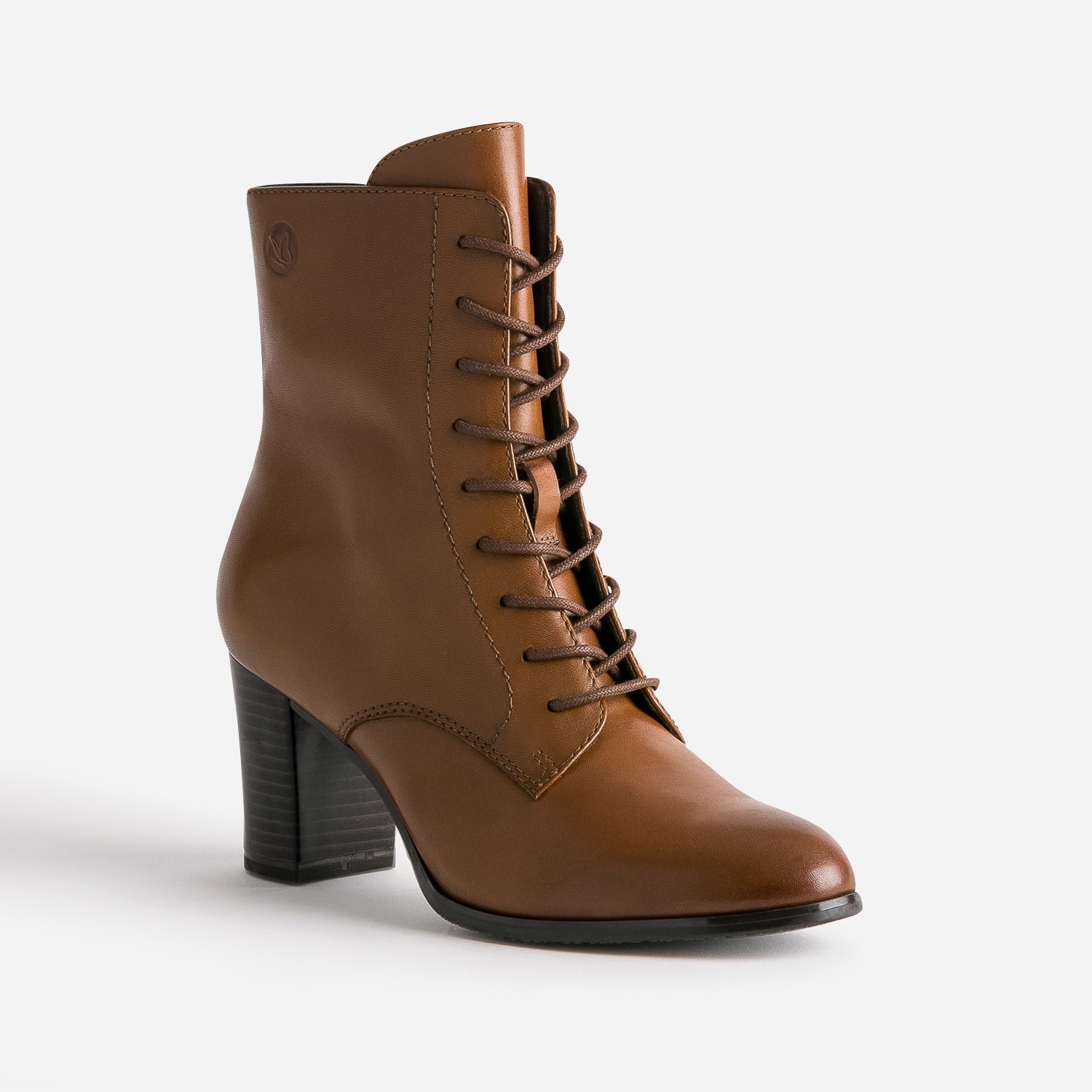 Bottine à talon CAPRICE cognac en cuir