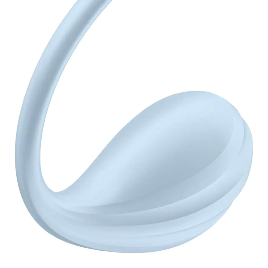 Satisfyer Glat kronblad lyseblå wibrujące jajko