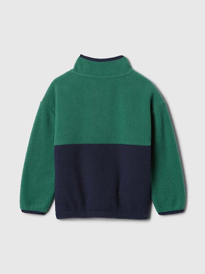 GAP Fleecepullover in Dunkelblau/ Grün günstig kaufen