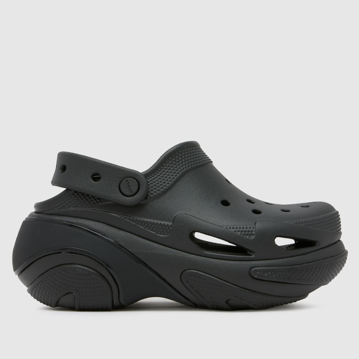 Crocs Bubble Crush klumpa szandál fekete színben