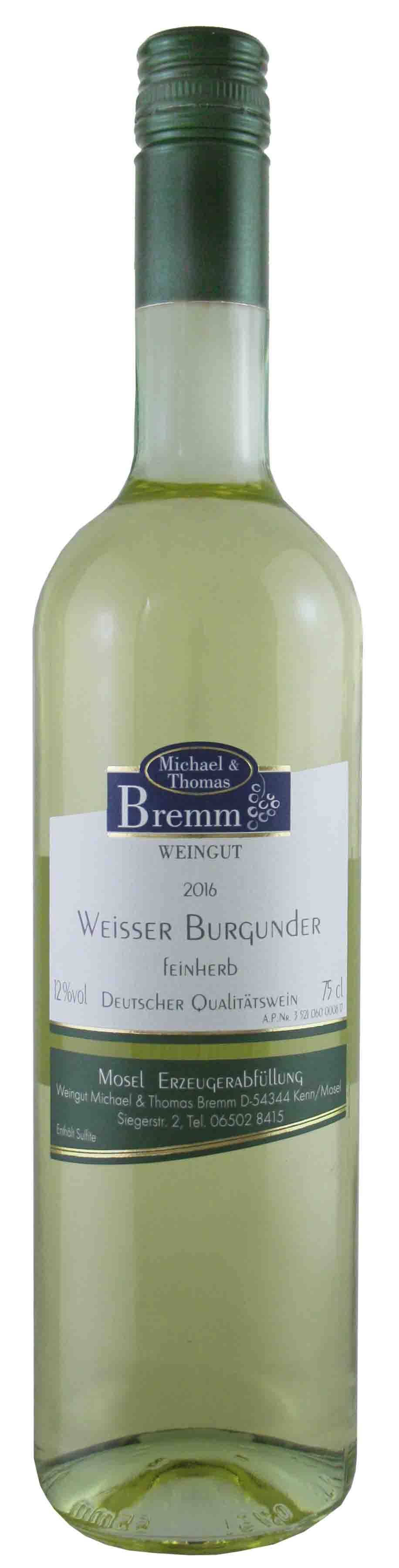Weingut Bremm Weisser Burgunder feinherb 2022