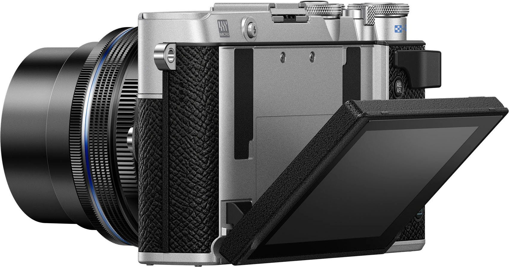 Olympus E‑P7 Systemkamera (M. Zuiko Digital ED 14-42mm F3.5-5.6 EZ Pancake, 20,3 MP, 3x opt. Zoom, Bluetooth, WLAN)