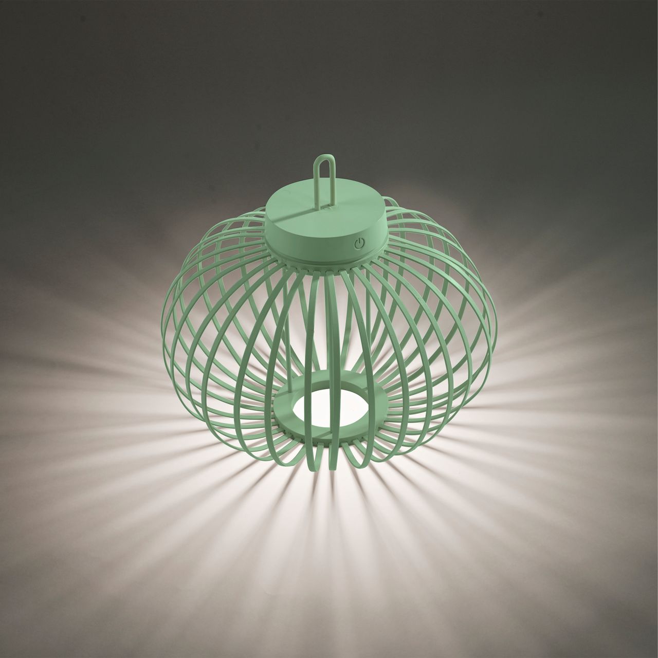 JUST LIGHT Akku Pendelleuchte AKUBA, 1x LED-Board/1,50Watt/2700Kelvin, IP44, Grün