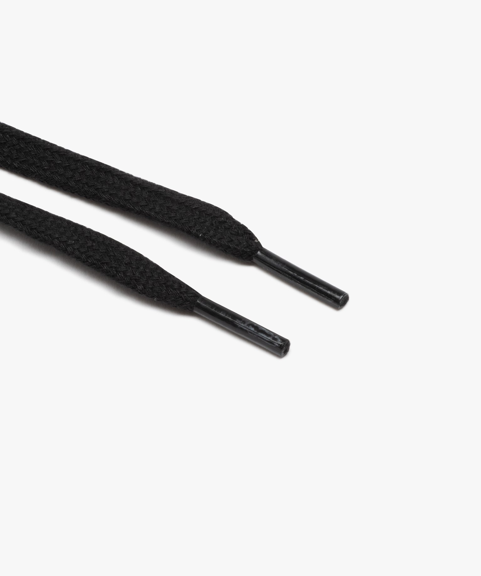 Lacets plats larges unis 120 cm noir | GEMO