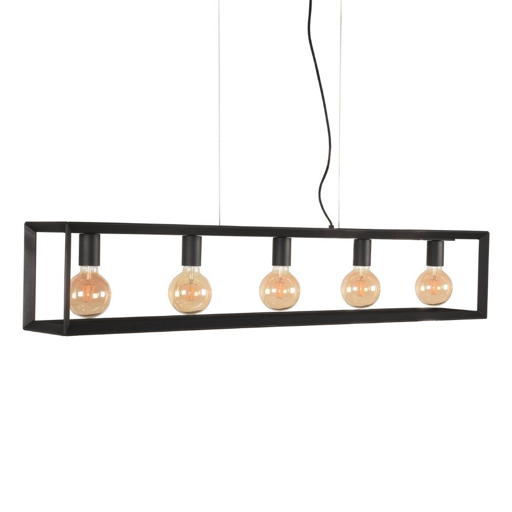famlights Hängeleuchte, Pendelleuchte Liva in Schwarz aus Metall E27 5-flammig, keine Angabe, Leuchtmittel enthalten: Nein, warmweiss, Hängeleuchte, Pendellampe, Pendelleuchte