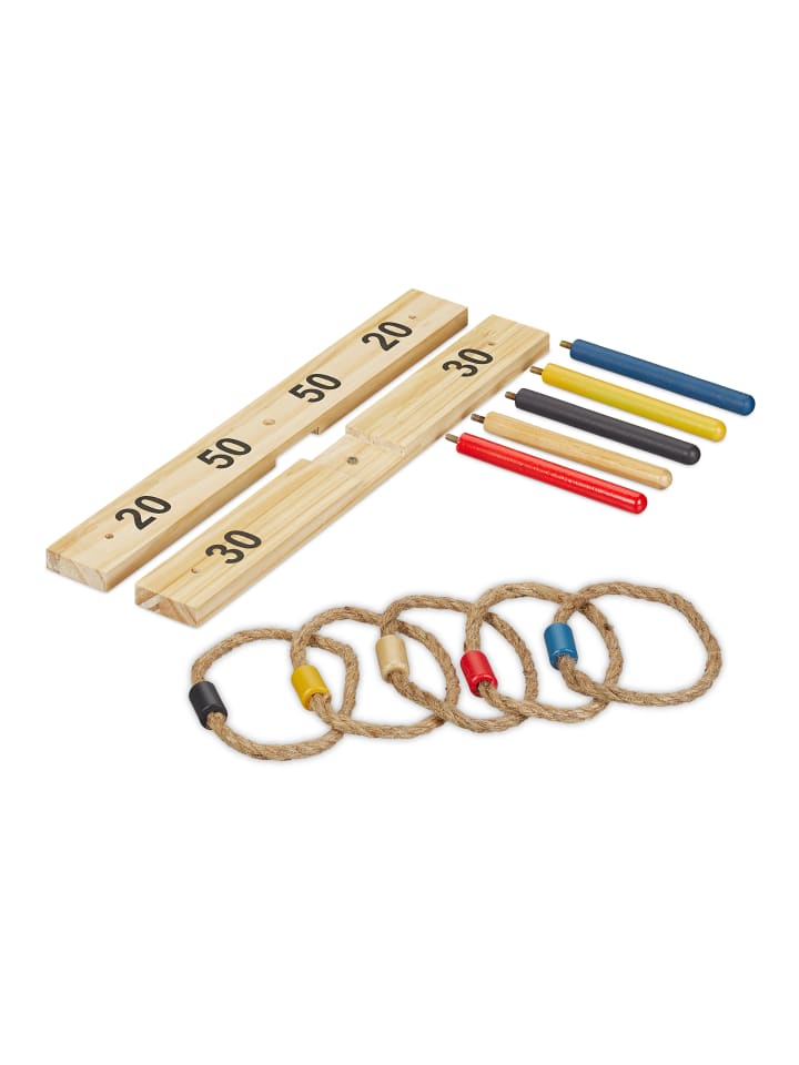 relaxdays Ringwurfspiel in Mehrfarbig günstig kaufen onesize