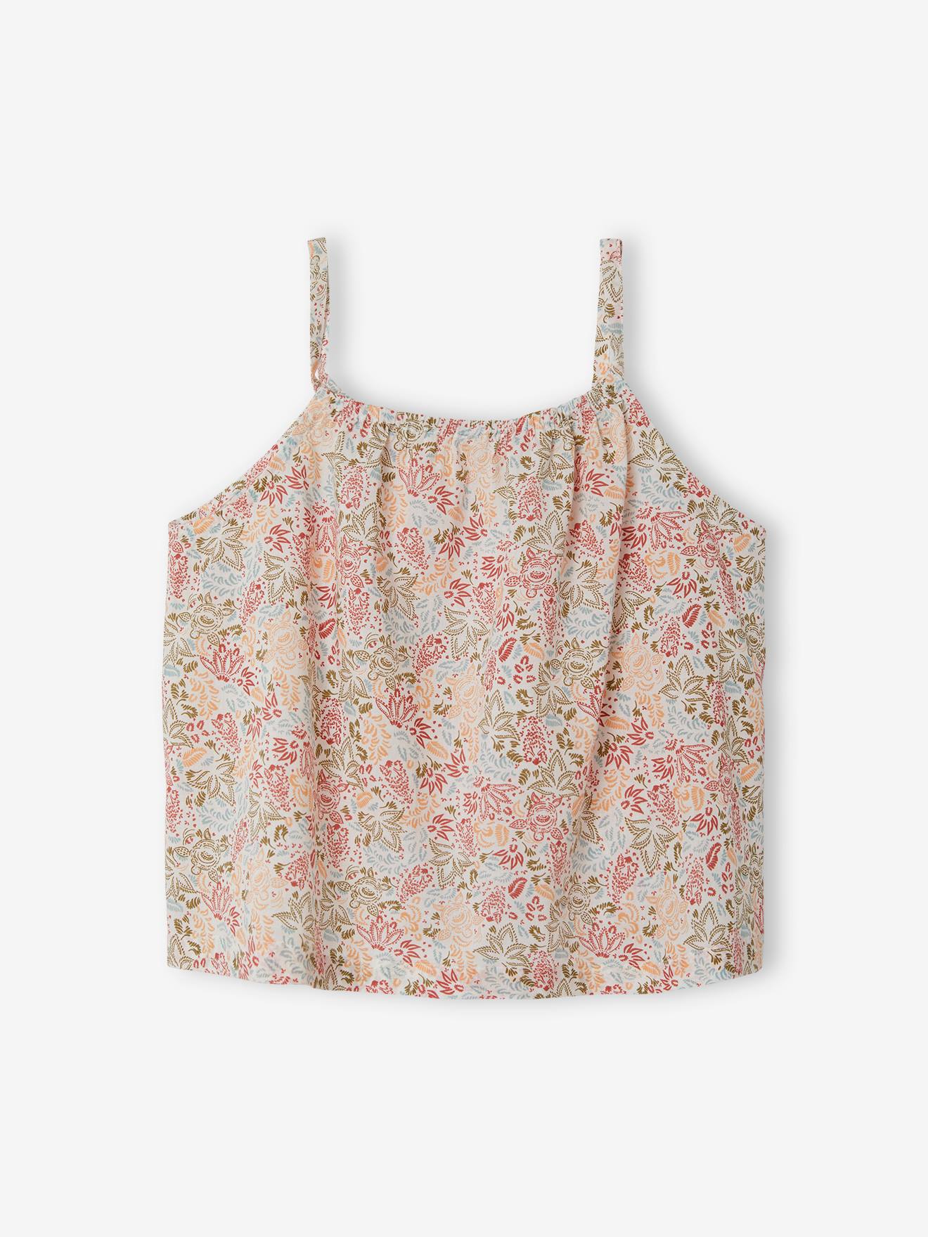 Vertbaudet Mädchen Bluse mit schmalen Trägern - wollweiß