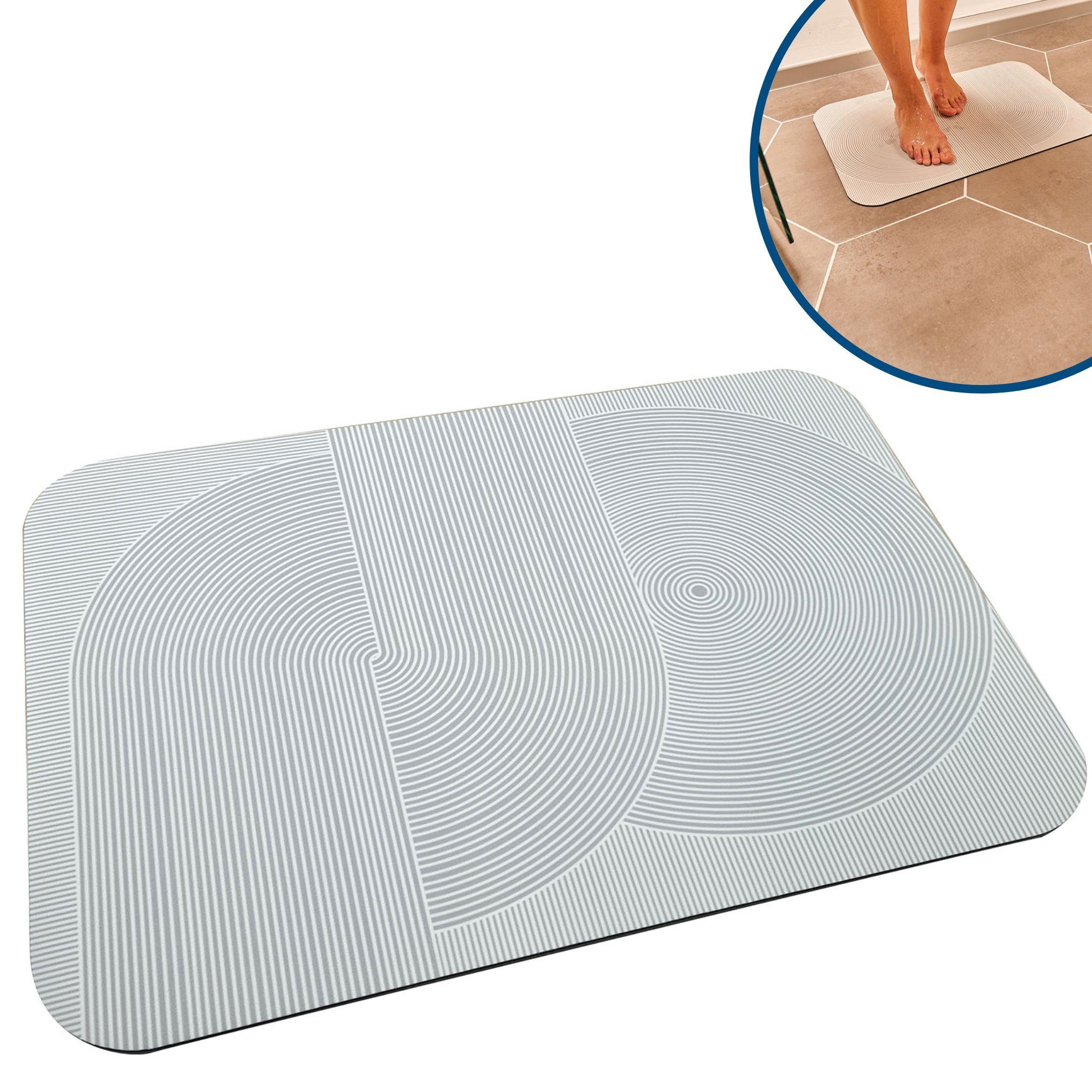 Badematte Hydrowonder Super Absorbent Mat Best Direct®, Höhe 5 mm, rutschhemmend, schnell trocknend, strapazierfähig, fußbodenheizungsgeeignet, rutschfest, saugfähig, Polyester, Gummi, rechteckig, Duschmatte & Badematte, super saugfähig, Rutschfest,