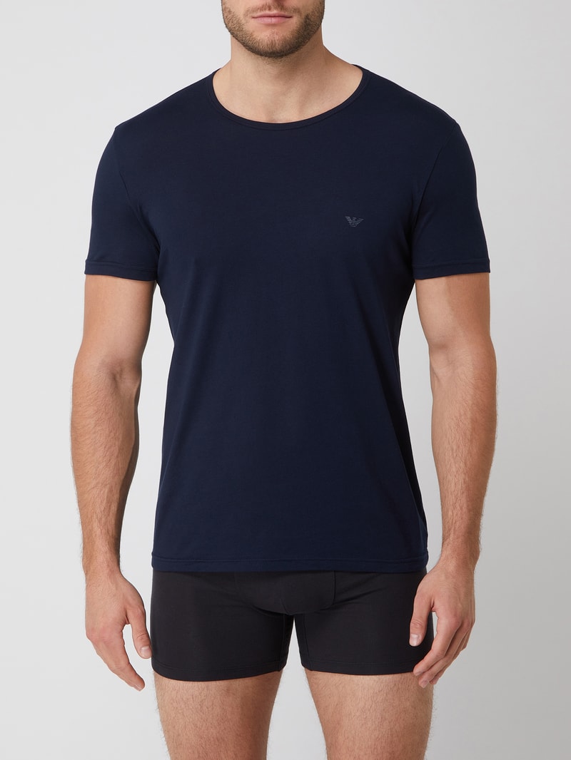 T-Shirt im 2er-Pack in marineblau