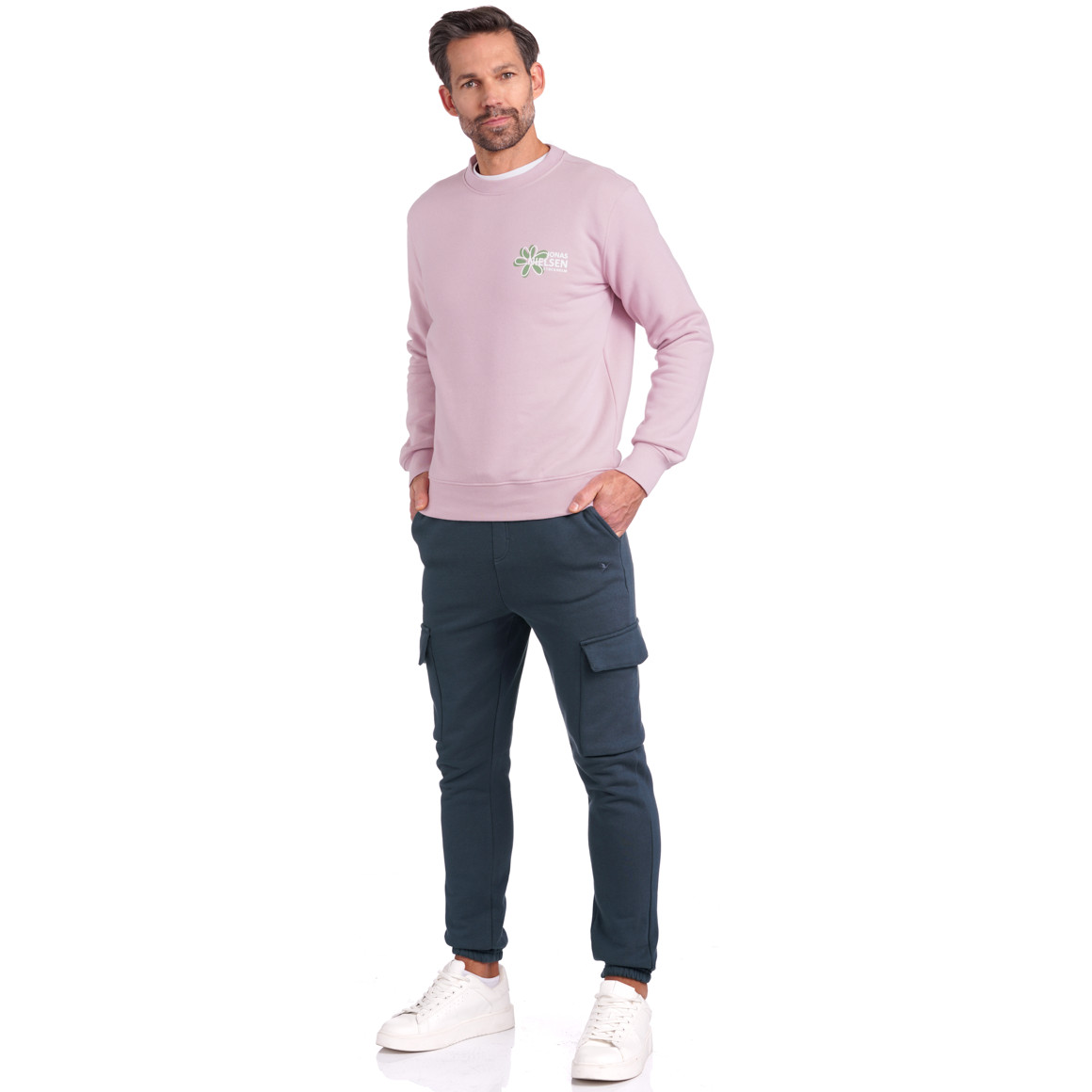 Herren Sweatshirt mit gummiertem Print