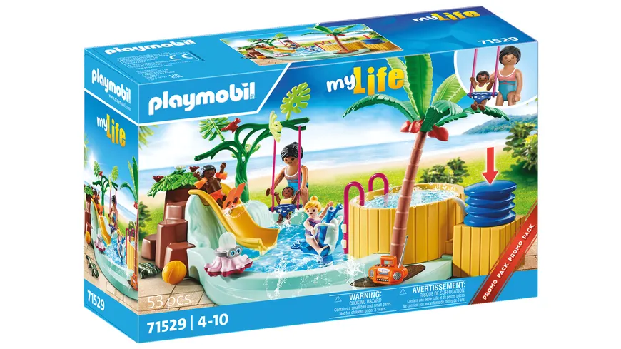 PLAYMOBIL 71529 - my Life - Kinderbecken mit Whirlpool