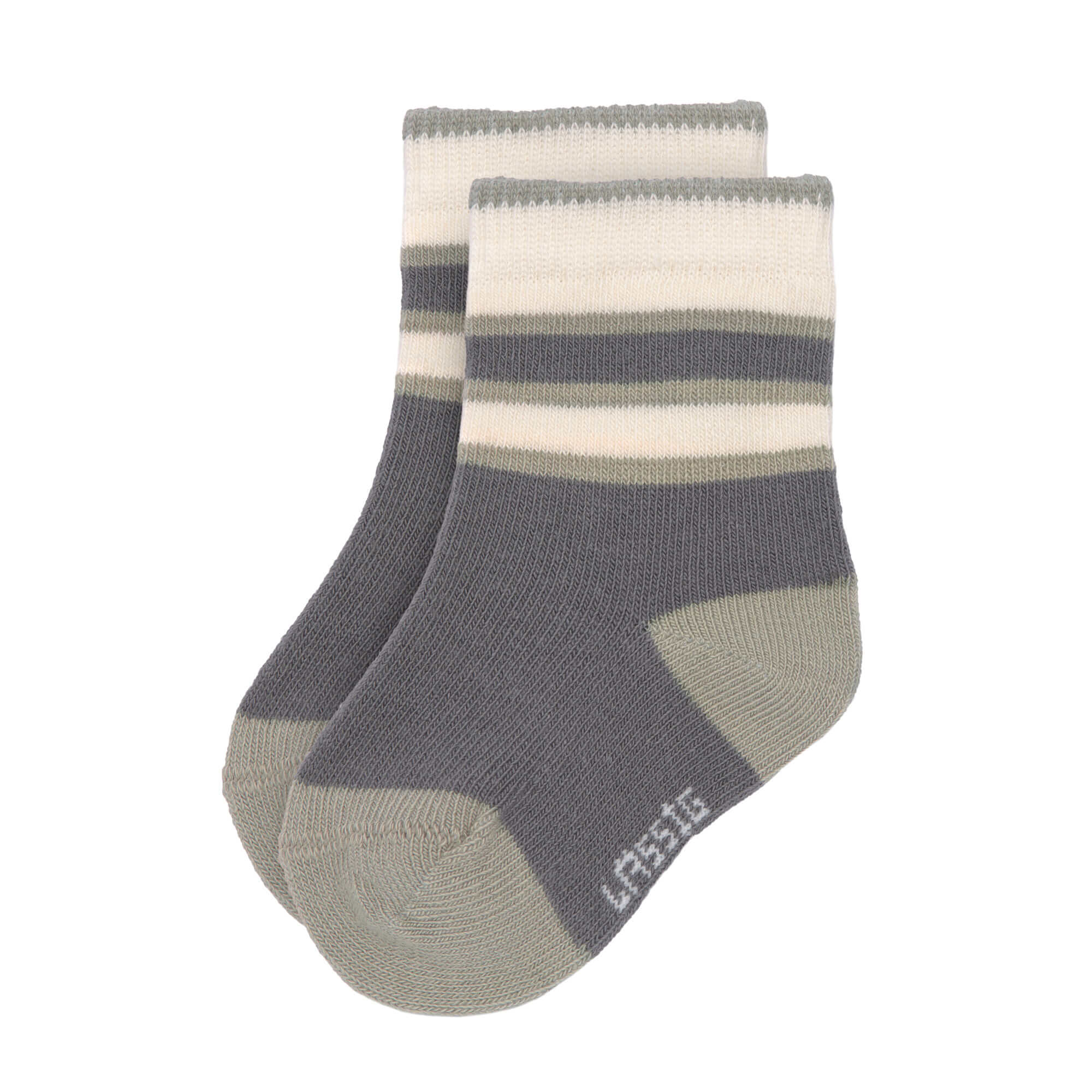 Kinder Socken (3er-Set), Anthrazit Oliv