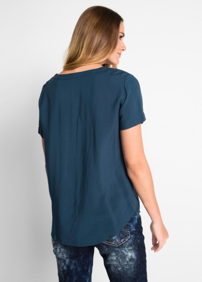 Viskose Bluse, Kurzarm