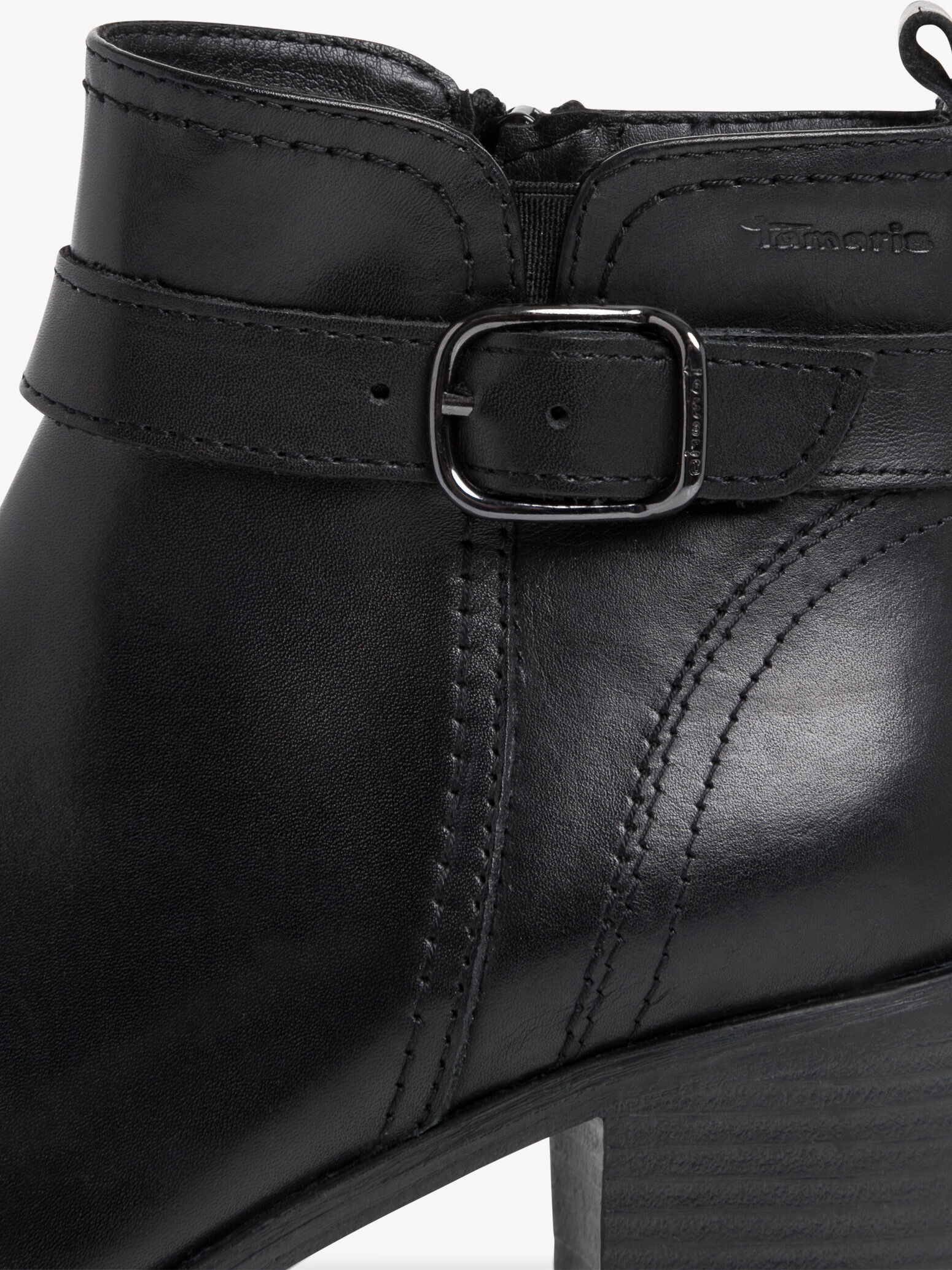 Bottine en cuir - noir