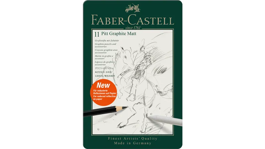 FABER-CASTELL Set Pitt Graphite Matt 11er Metalletui