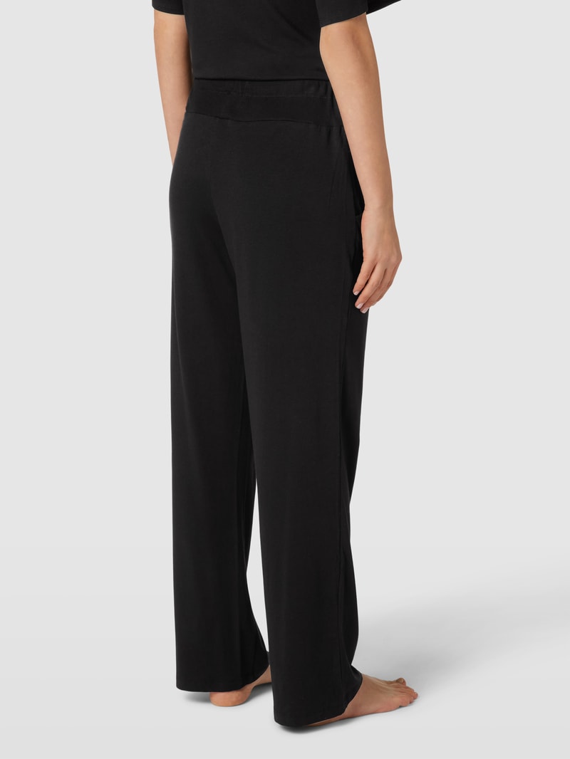 Loungehose mit elastischem Bund in schwarz