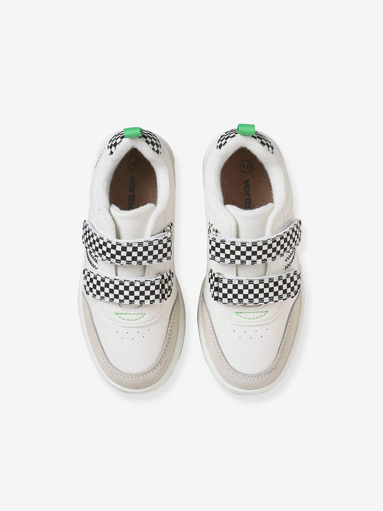 Vertbaudet Jungen Sneakers mit Klettverschluss - weiß