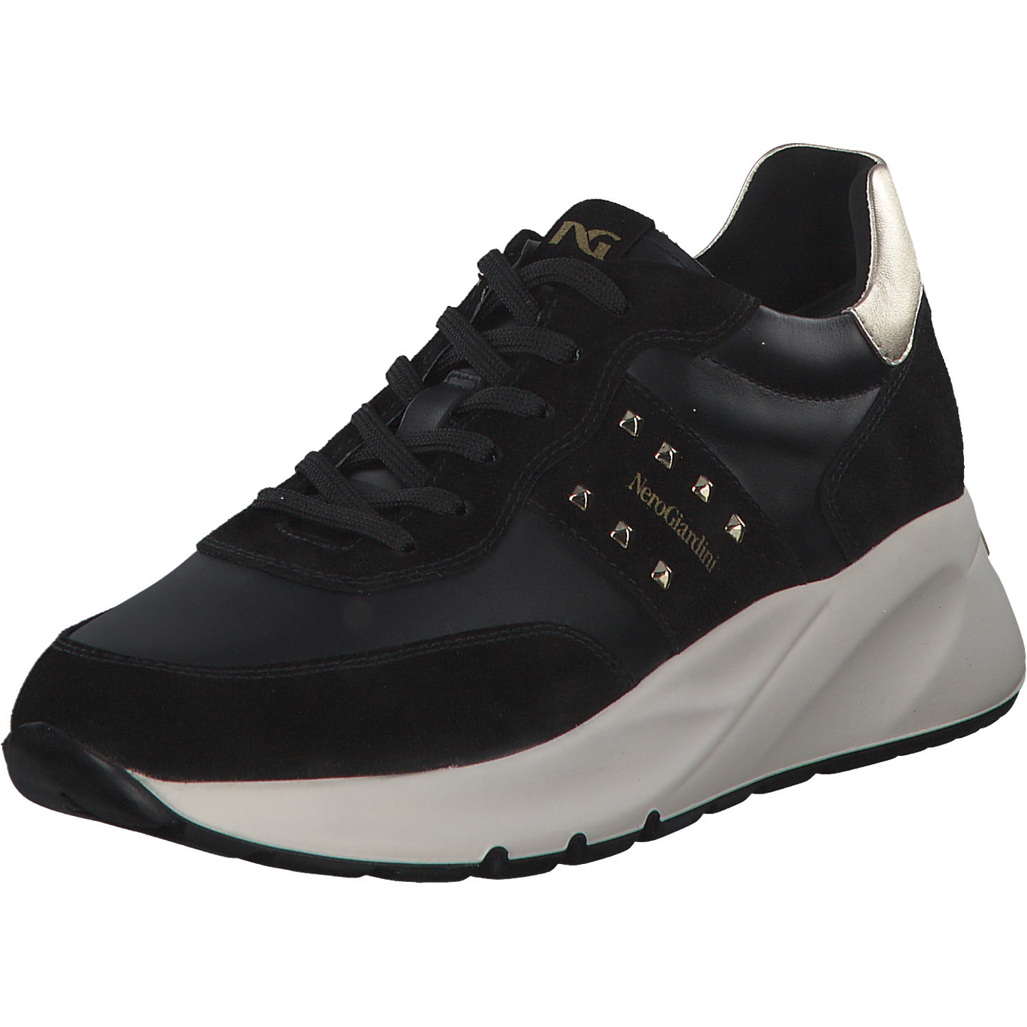 NeroGiardini I308335D, Schnürschuhe, Damen, Schwarz