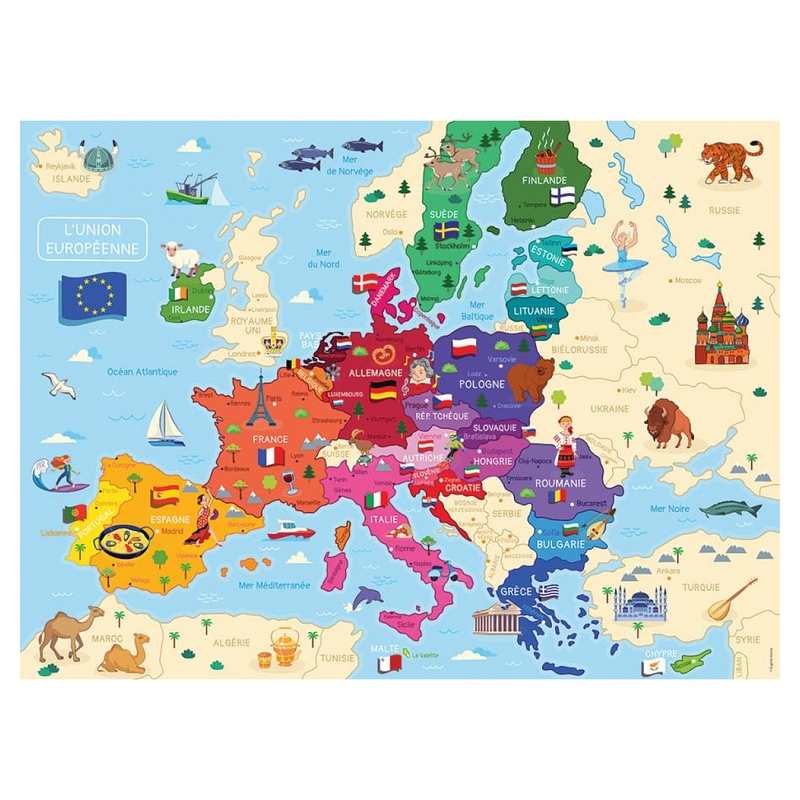 Puzzle carte d'Europe 250 pièces