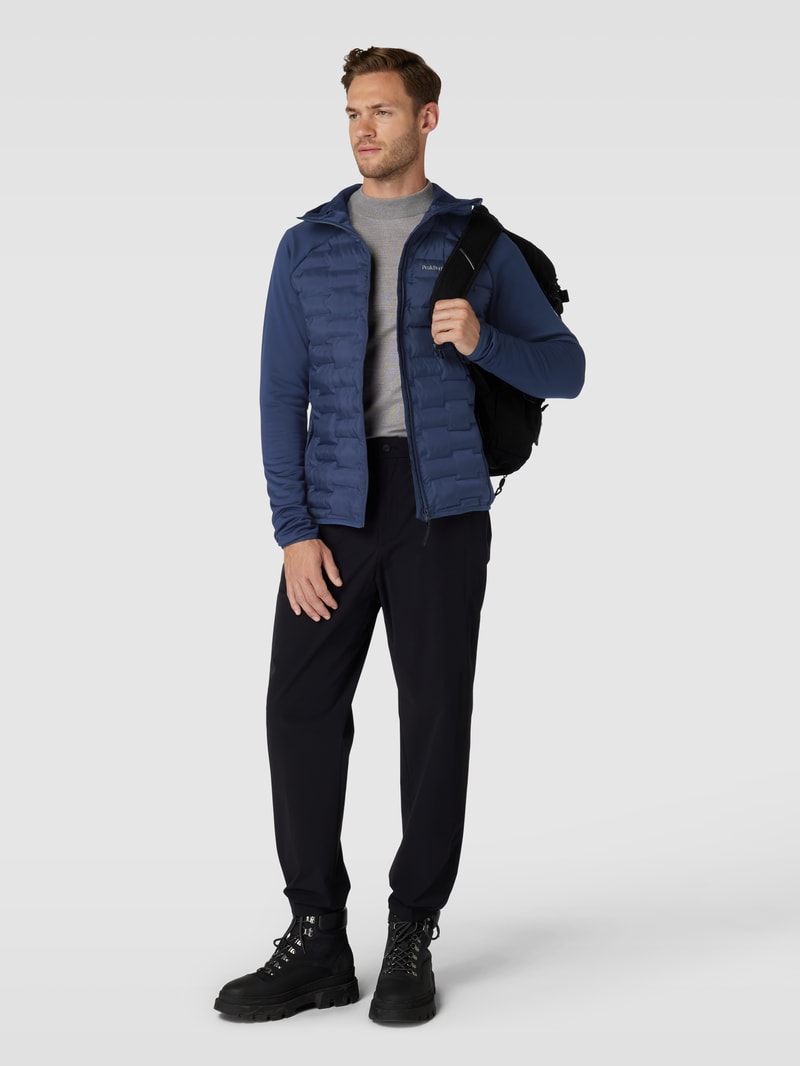 Steppjacke mit Kapuze Modell 'Argon' in marineblau