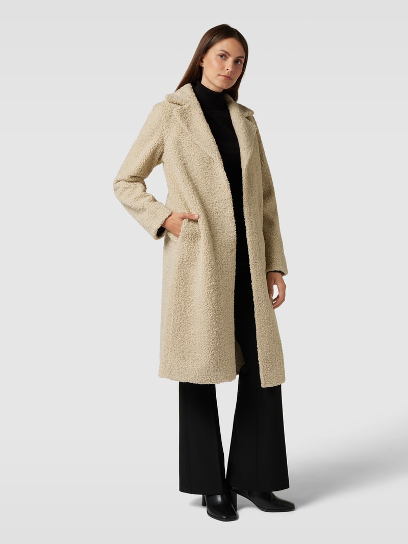 Mantel aus Teddyfell Modell 'Mukite' in beige