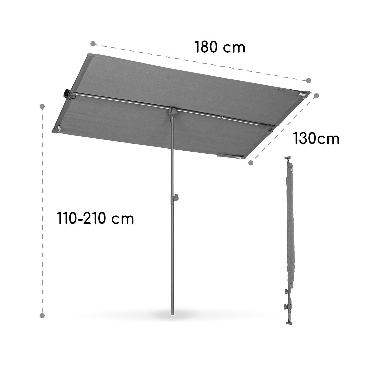 blumfeldt Sonnenschirm blumfeldt Bayonne Sonnenschirm 130 x 180 cm