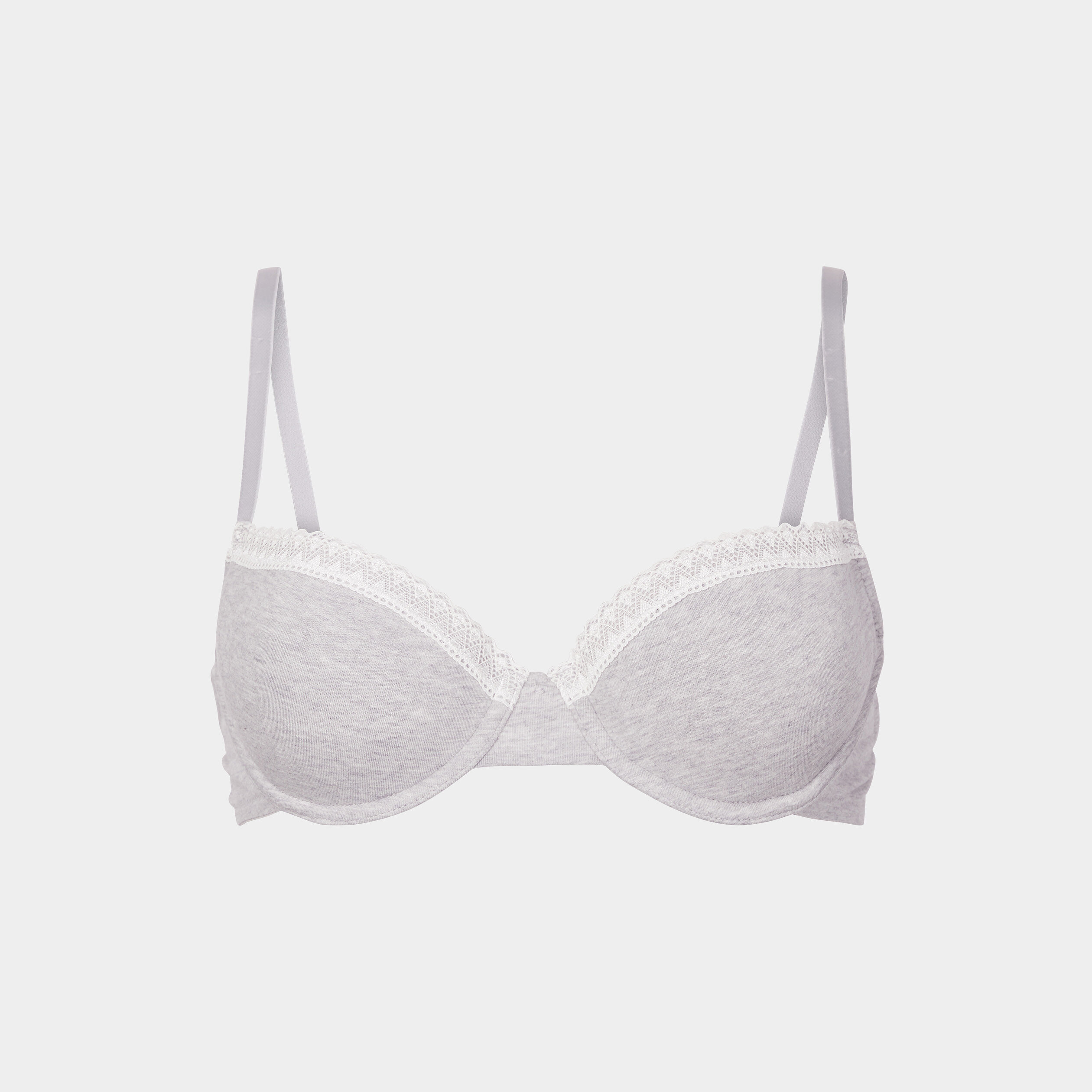 Soutien-gorge corbeille emboitant coton gris femme | La Halle