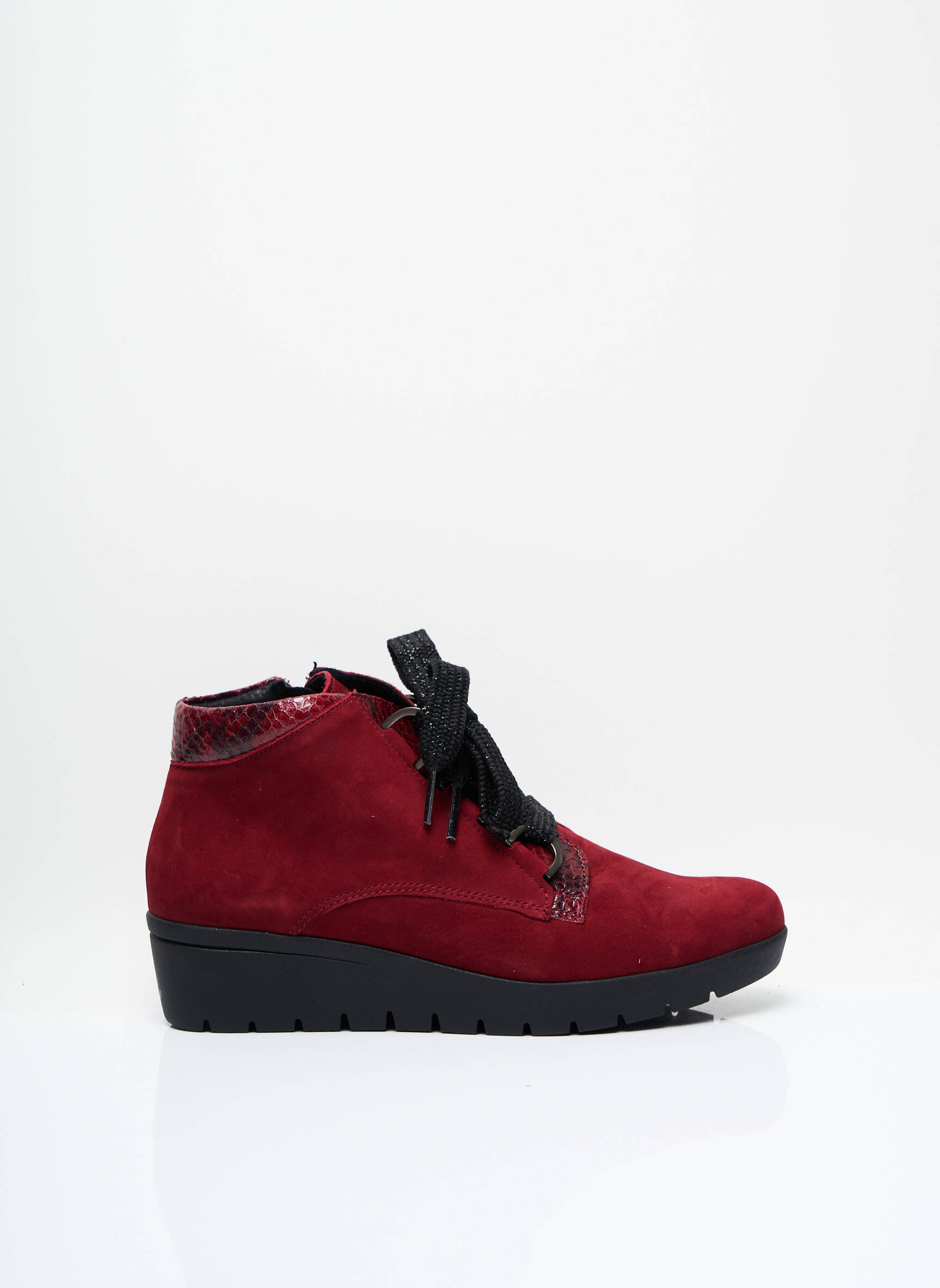 Hirica Bottines Femme couleur rouge