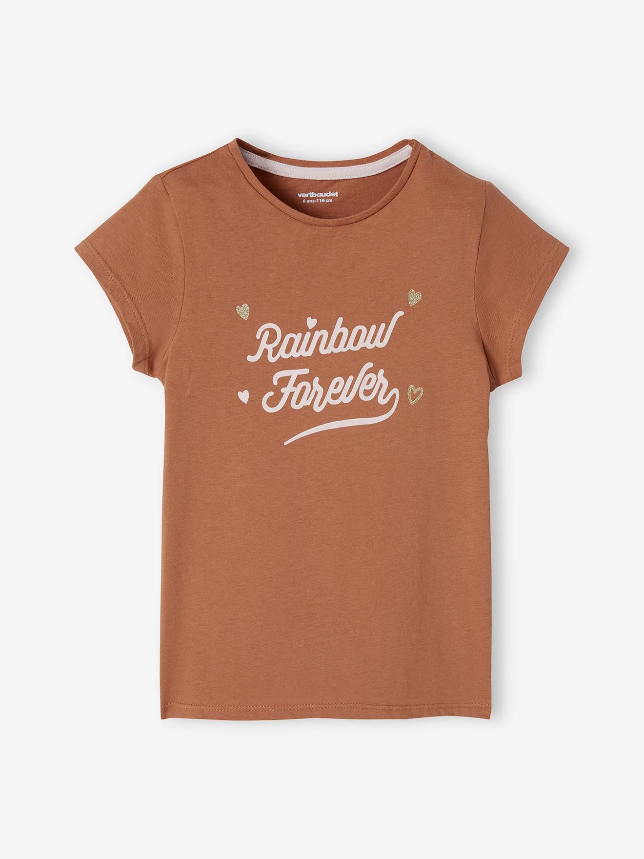 Lot de 3 t-shirts Basics détails irisés fille framboise