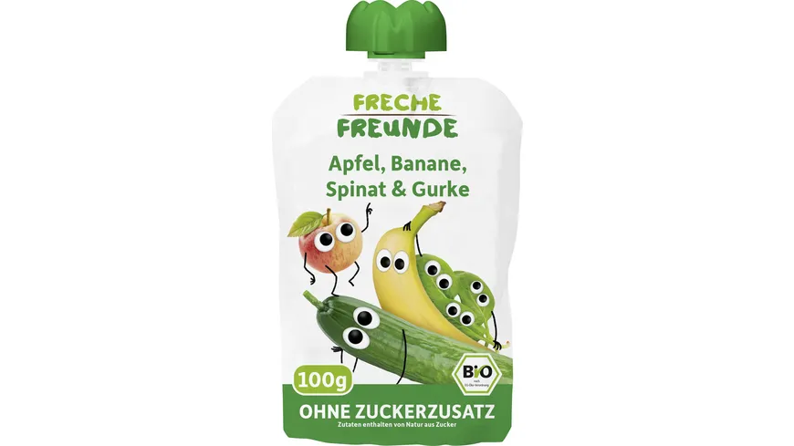 Freche Freunde Quetschie Apfel, Banane, Spinat & Gurke 100 g