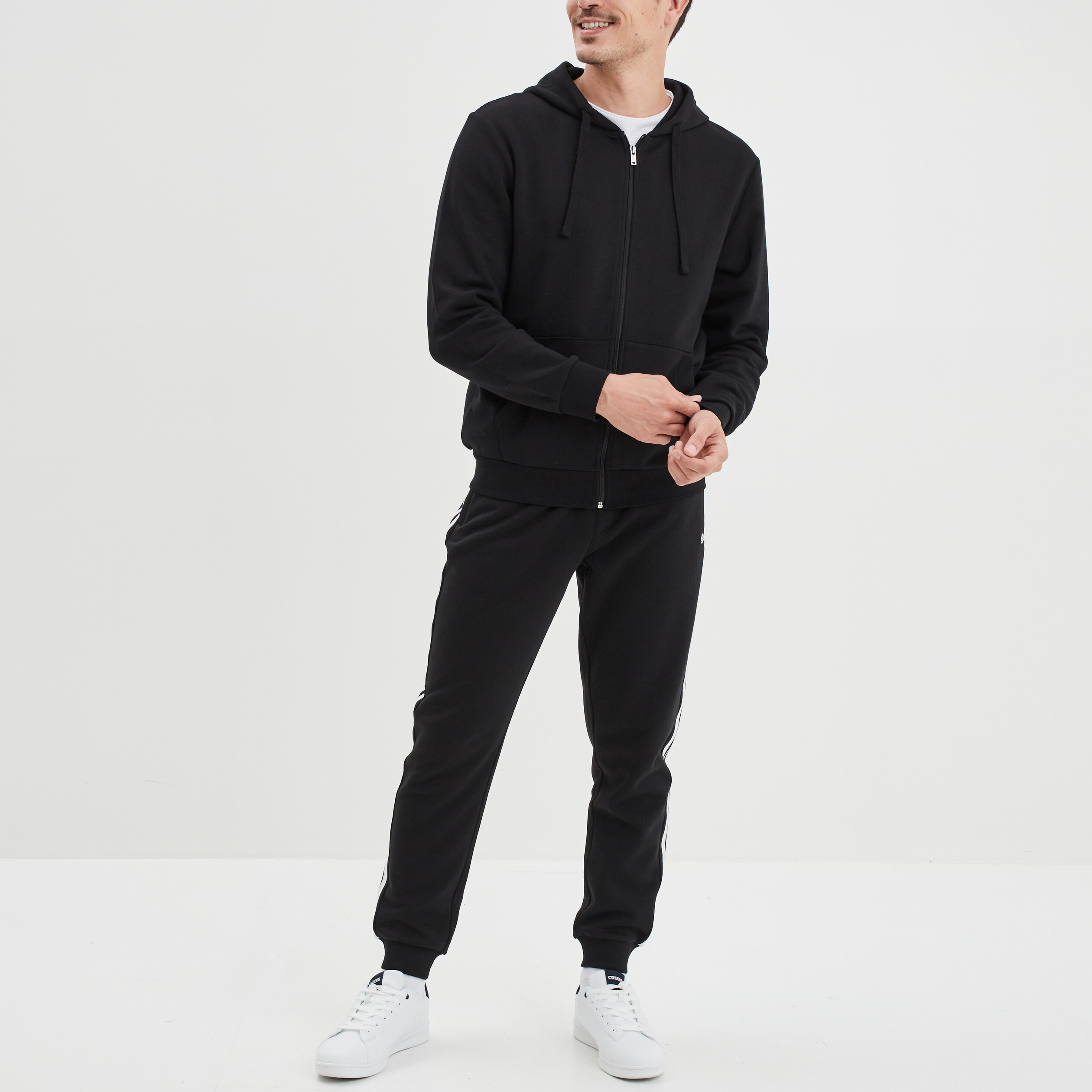 Pantalon de jogging stretch Creeks noir homme | La Halle