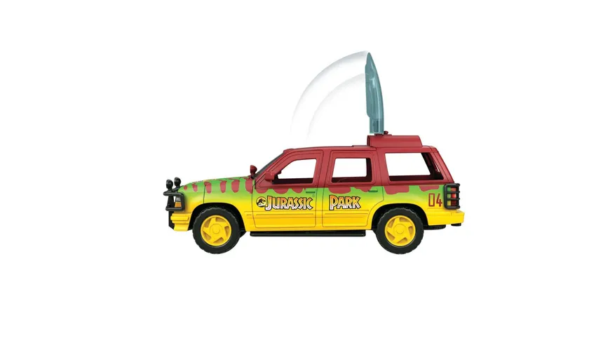 Jurassic World Epic Attack, Ford Explorer + Velociraptor mit Licht, Sound