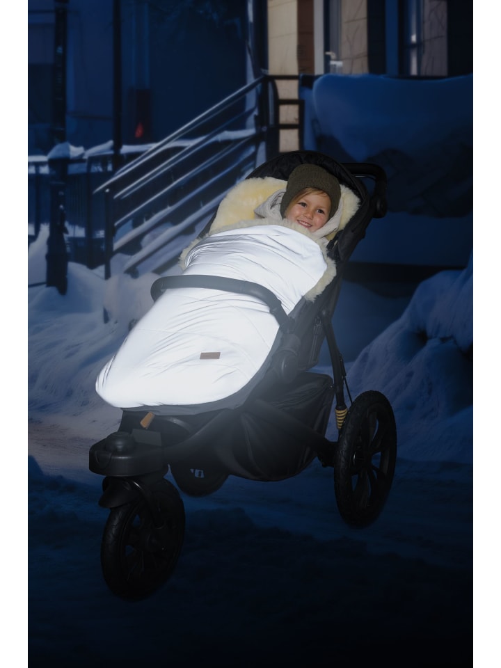 fillikid Echtfell-Winterfußsack Bernina Reflect Exklusiv in Silber günstig kaufen onesize