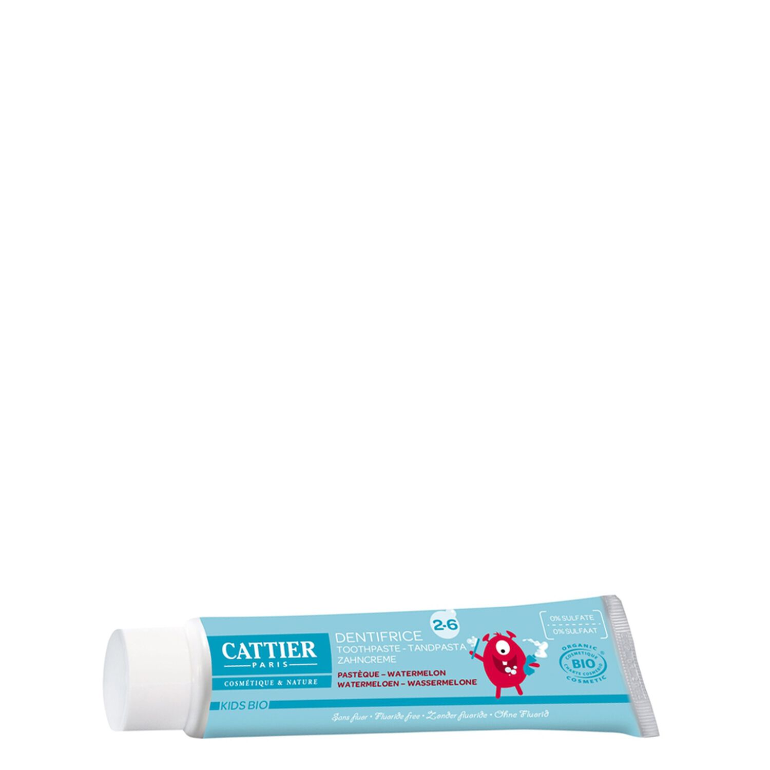 Cattier Dentifrice Kids Bio 2-6 Ans Goût Pastèque 50 ml