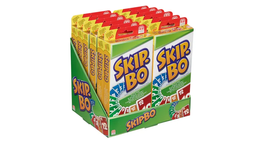 Mattel Games SKIP-BO, Kartenspiel, Gesellschaftsspiel, Familienspiel, Kinderspiel