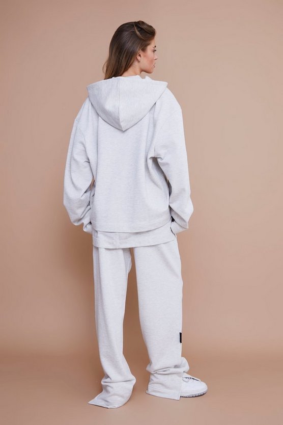 Kastiger Oversize Hoodie mit V-Ausschnitt