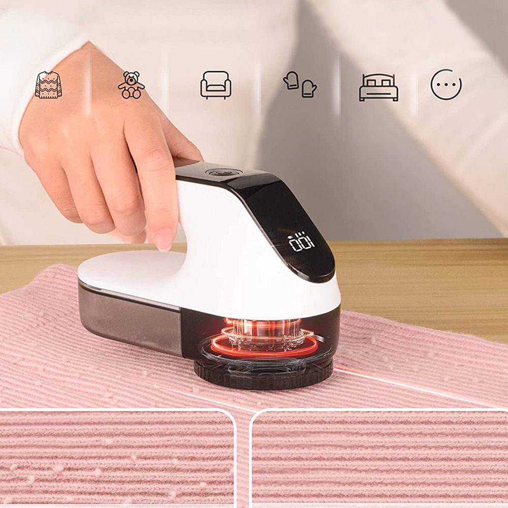 Bedee Fusselrasierer Fusselrasierer Elektrisch,mit LED Anzeigen USB Wiederaufladbar, Fusselentferner Einstellbare 3Fach Geschwindigkeit Fusselfräse