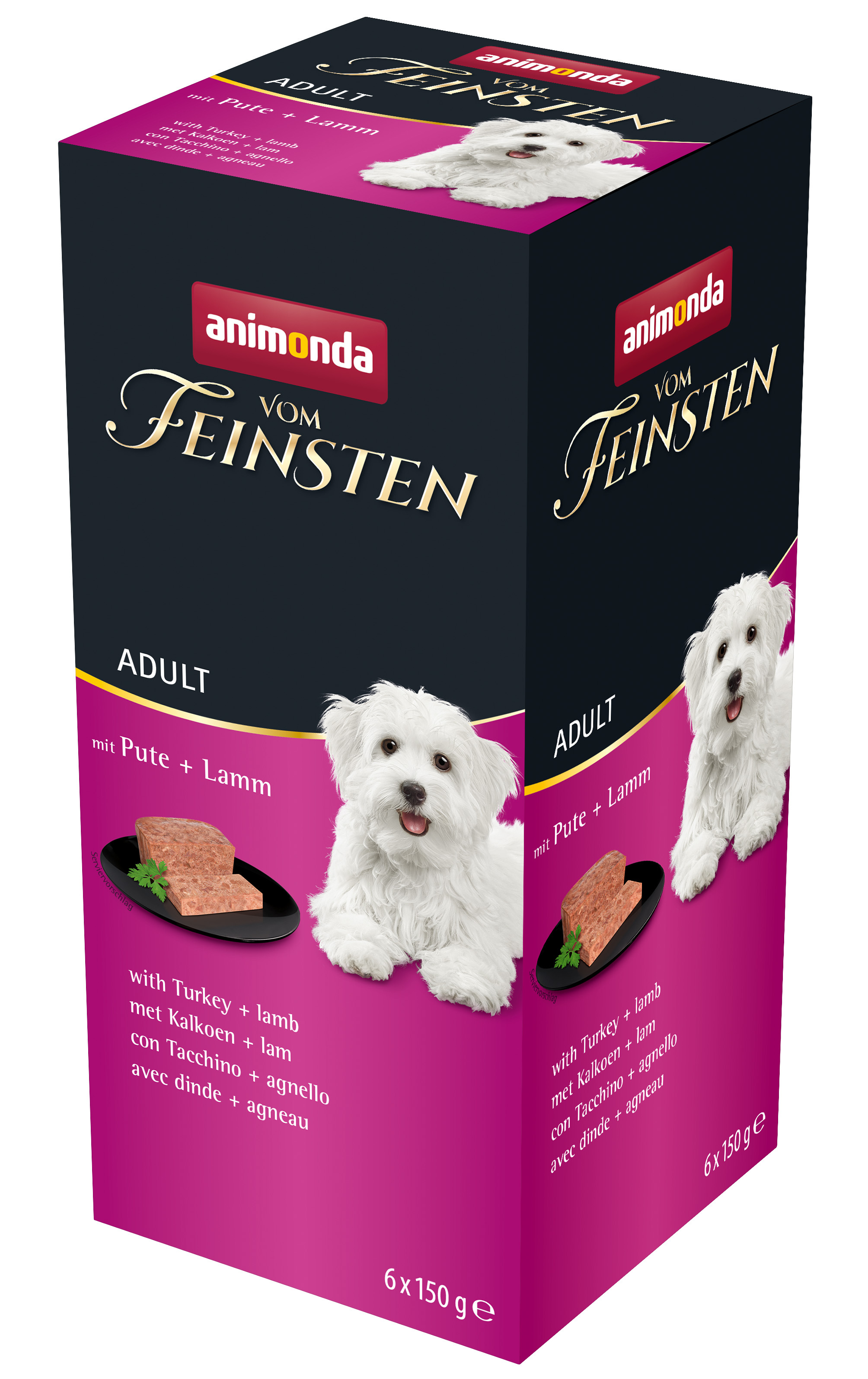 Animonda Hundenassfutter Animonda Vom Feinsten Adult 6x150g Pute & Lamm