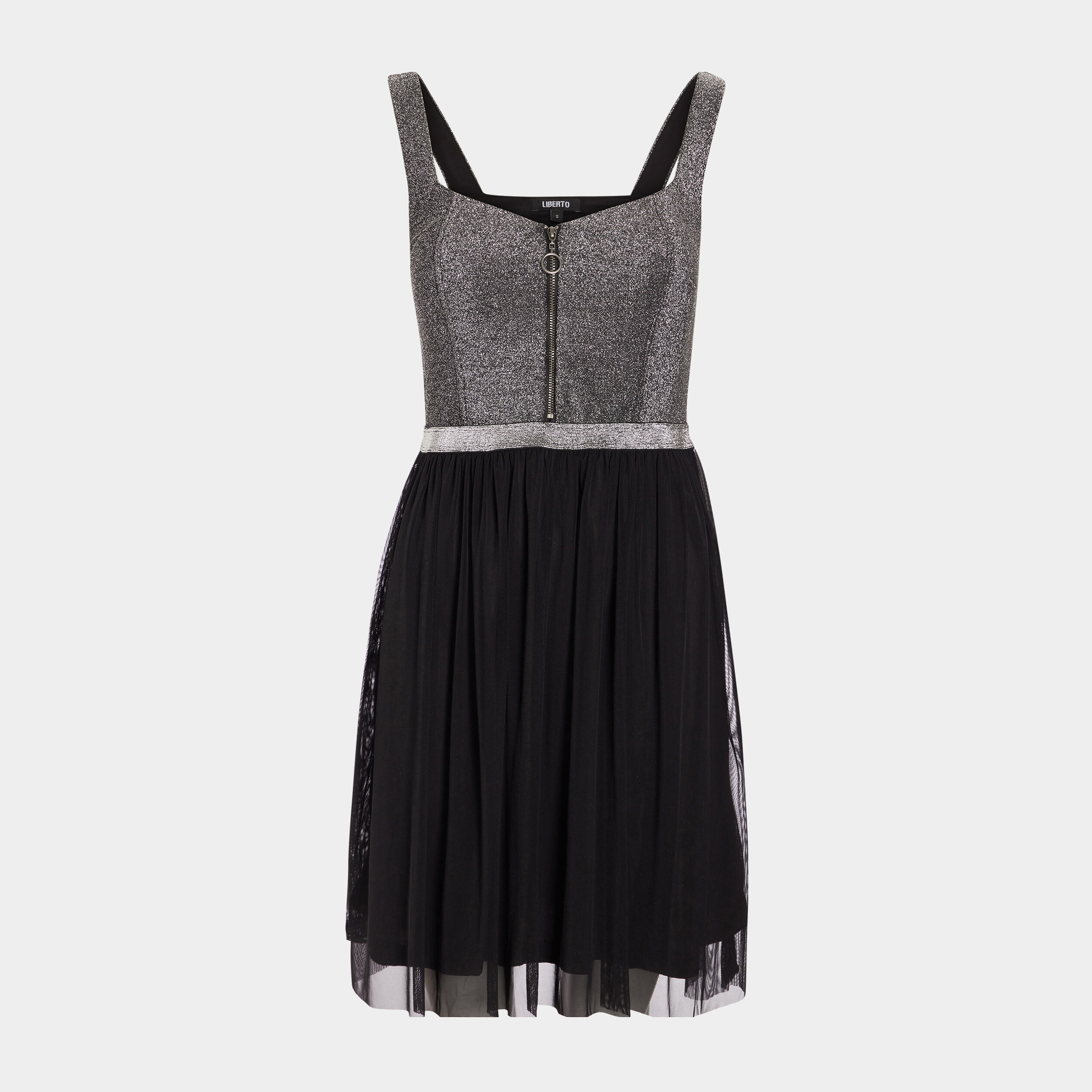 Robe évasée effet 2-en-1 noir femme | La Halle