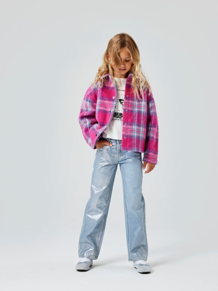 name it Metallic Jeans NKFROSE STRAIGHT JEANS in light blue denim günstig kaufen