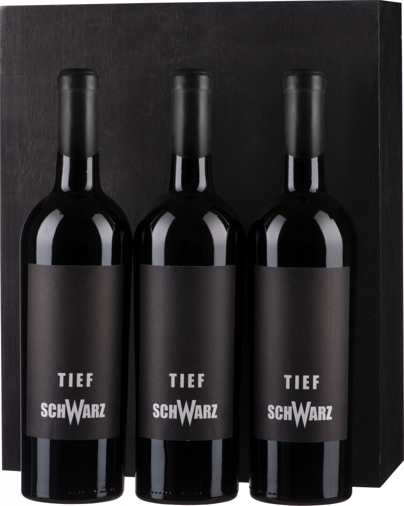 Schwarz 3er-Set Tiefschwarz 2019 in Holzkiste