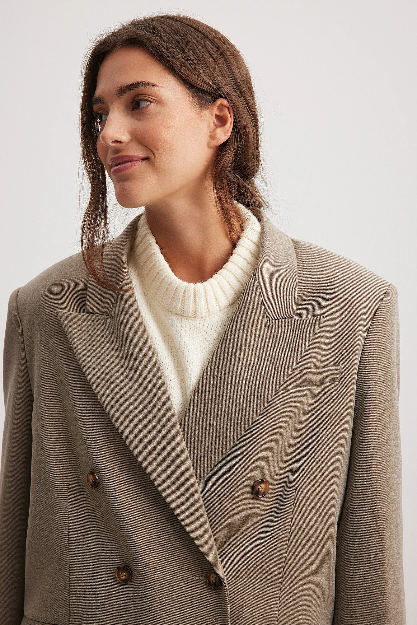Zweireihiger Oversize-Maxi-Blazer