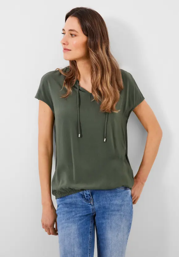 CECIL Bluse mit Tunikabändchen