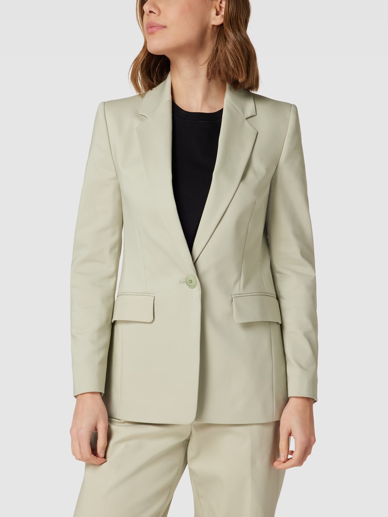 Blazer mit Pattentaschen Modell 'ALTIN' in olivgrün